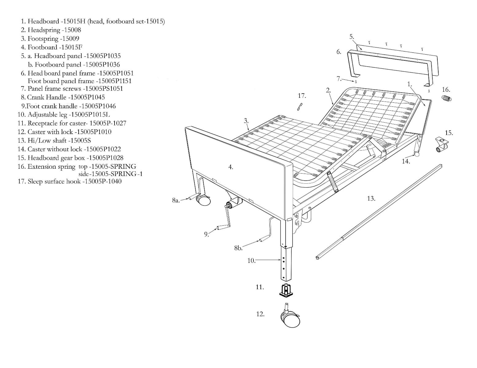 Drive Medical MultiHeight Manual Hospital Bed